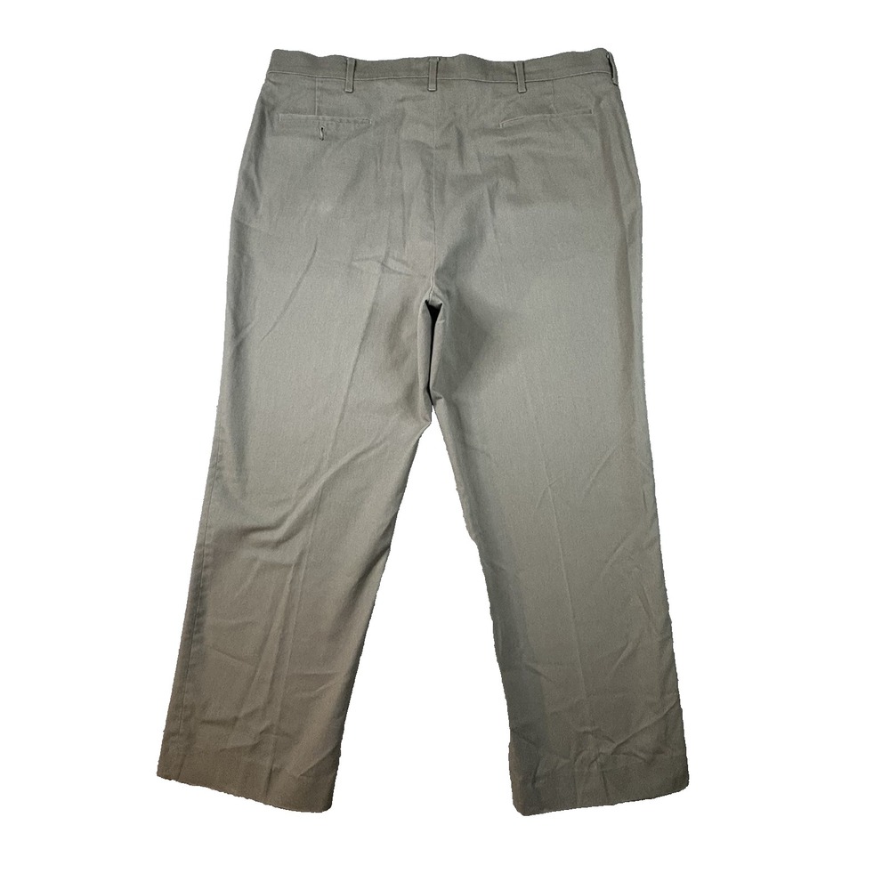 VTG Haggar Men's 41x28.5 Gray Magic Stretch Straight Leg Dress Pants Made in USA - Picture 2 of 13